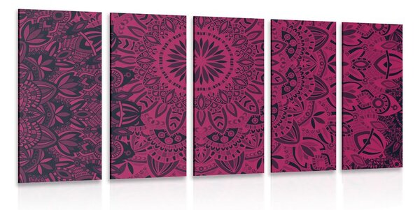 Tablou 5-piese Mandala elegantă