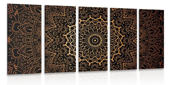 Tablou 5-piese Mandala vintage în stil indian