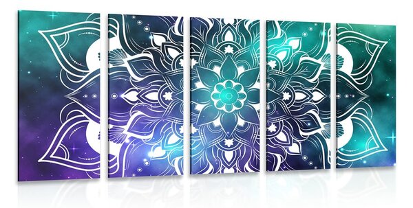 Tablou 5-piese Mandala modernă cu un model oriental