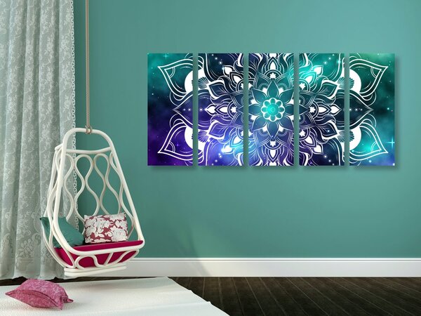 Tablou 5-piese Mandala modernă cu un model oriental