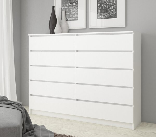 Comodă Kurtinaitis 10SZ (alb). Promo -13%. 1117162