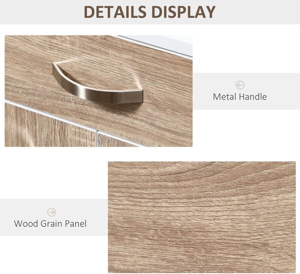 HOMCOM Cărucior Bucătărie Compact cu Dulap și Sertar, Mobilier Multifuncțional, 60x40x77cm, Design Modern | Aosom Romania