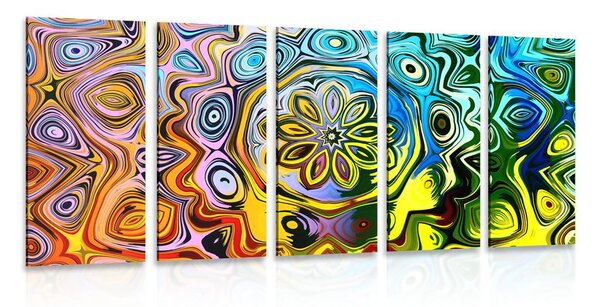 Tablou 5-piese artă creativă colorată