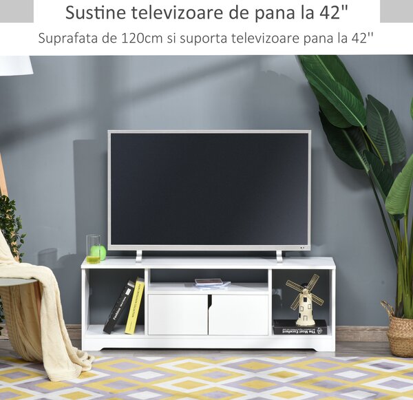 Mobilier Suport TV de pana la 45" HOMCOM cu Dulap si Etajere | Aosom Romania