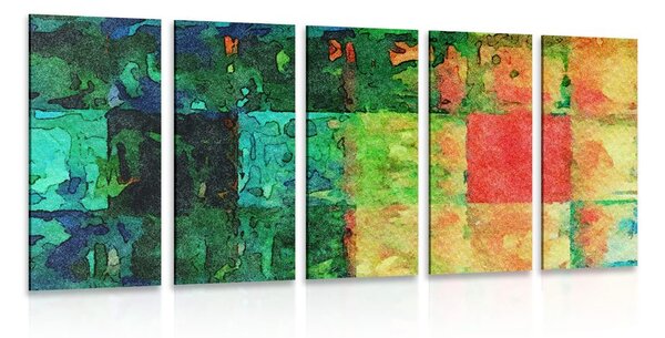 Tablou 5-piese artă colorată
