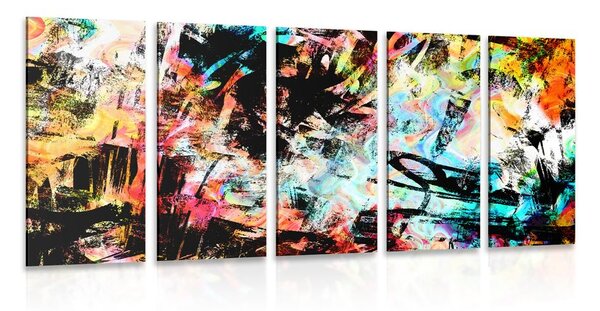 Tablou 5-piese artă unică graffiti