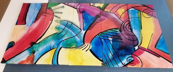Tablou 5-piese artă abstractă