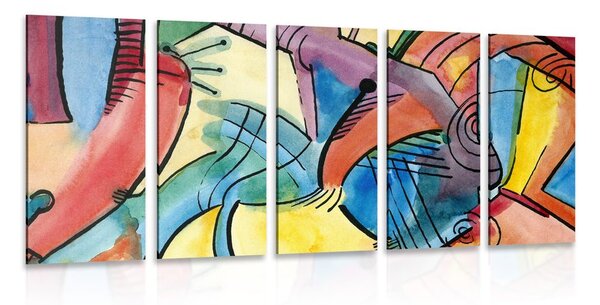 Tablou 5-piese artă abstractă
