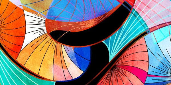 Tablou abstracție viu colorată abstractă
