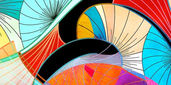 Tablou abstracție varietate de culori