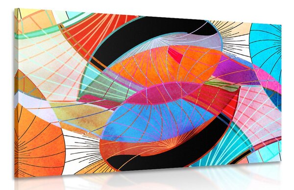 Tablou abstracție viu colorată