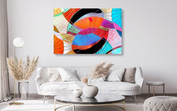 Tablou abstracție viu colorată