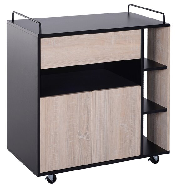 HOMCOM Cărucior de Bucătărie cu Roți și Dulap pentru Depozitare Mobilier Modern pentru Bucătărie | Aosom Romania