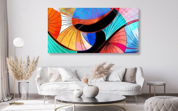 Tablou abstracție viu colorată abstractă