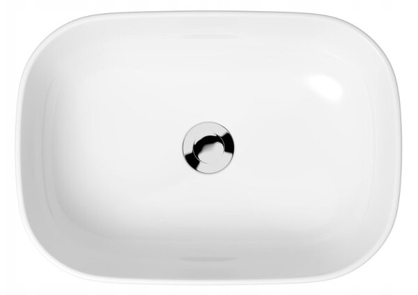 Cersanit Moduo, set dulap baie cu chiuveta blat 80x45x95 cm, stejar lucios alb, S801-446