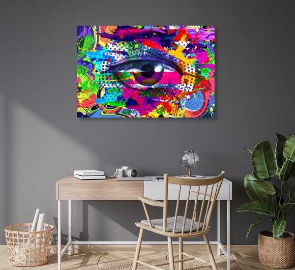Tablou ochiul uman în stil pop-art