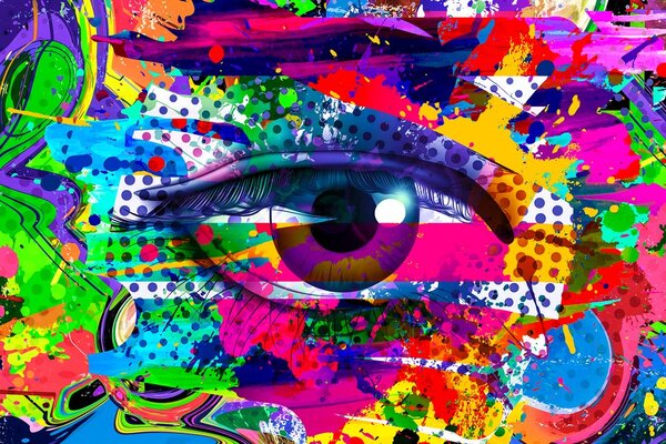 Tablou ochiul uman în stil pop-art