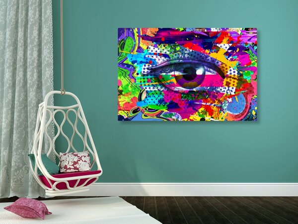 Tablou ochiul uman în stil pop-art