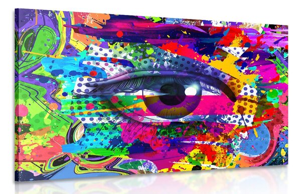 Tablou ochiul uman în stil pop-art