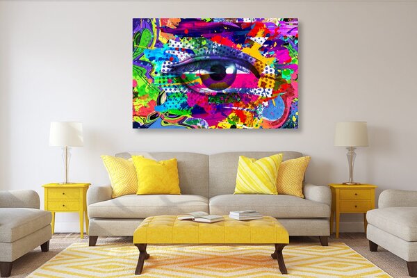 Tablou ochiul uman în stil pop-art