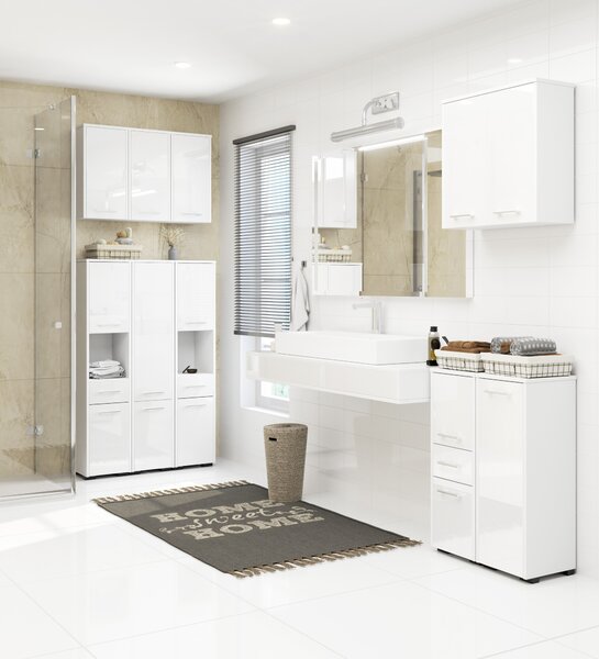 Dulap de baie Farid TYP4 (Alb lucios ). Promo -16%. 1069849