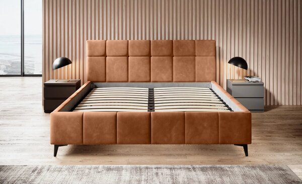 Pat NAOMI SR 140x200, personalizabil, somiera metalica si sistem de re