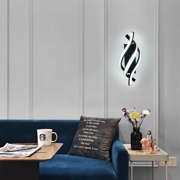 Aplica perete LED MARY neagra 38W, design minimalist, aplica moderna pentru interior