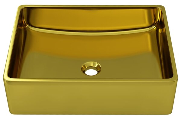 Chiuvetă de baie, auriu, 41 x 30 x 12 cm, ceramică