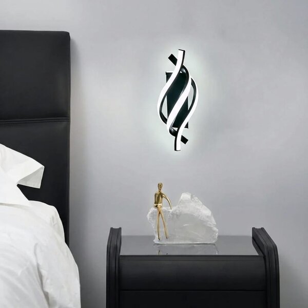 Aplica perete LED MARY neagra 38W, design minimalist, aplica moderna pentru interior