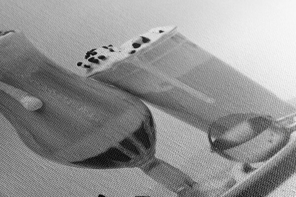 Tablou cocktail de lapte în design alb-negru