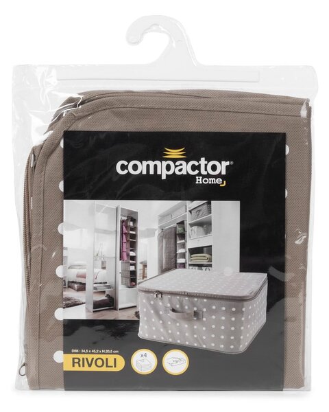 Husă mică pentru depozitare îmbrăcăminte Compactor Dots, bej