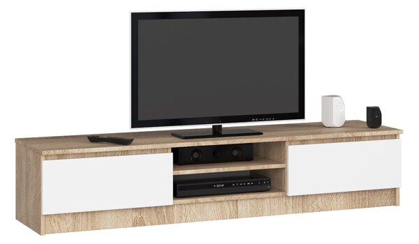 Masă TV Keanu K160 2D 1P (stejar sonoma + alb). Promo -13%. 1069117