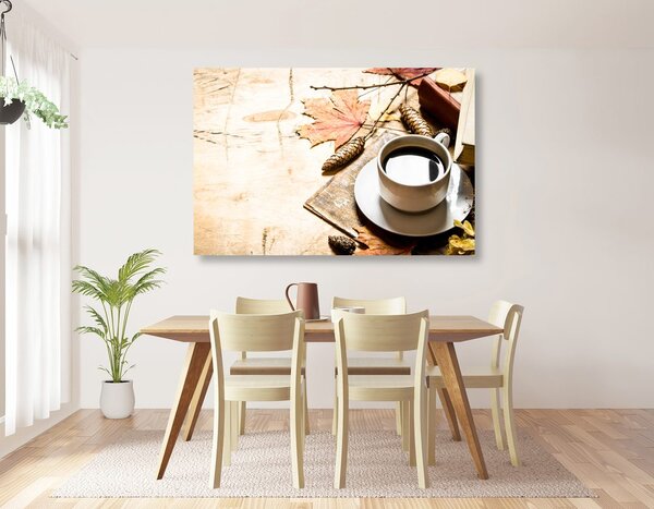 Tablou o cană de cafea de toamnă