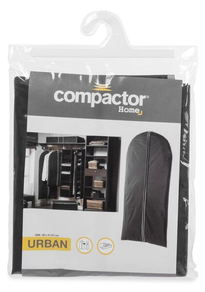 Husă de protecție pentru haine de agățat Compactor Dress Bag, negru