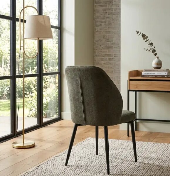 Scaun living din stofa impermeabila si picioare metalice Velo