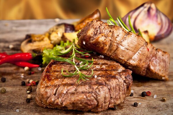 Tablou steak de vită la grătar