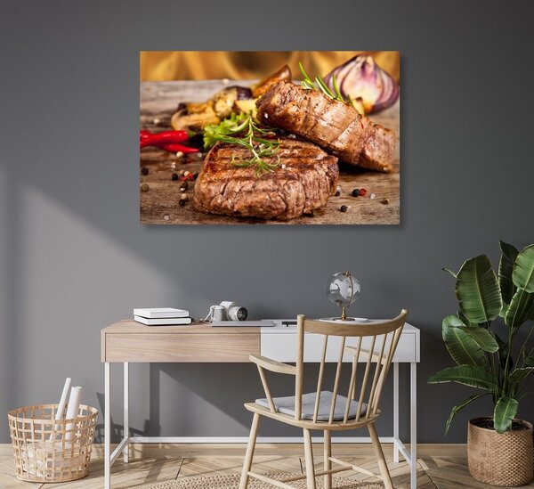 Tablou steak de vită la grătar