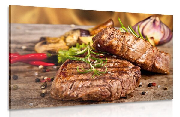 Tablou steak de vită la grătar