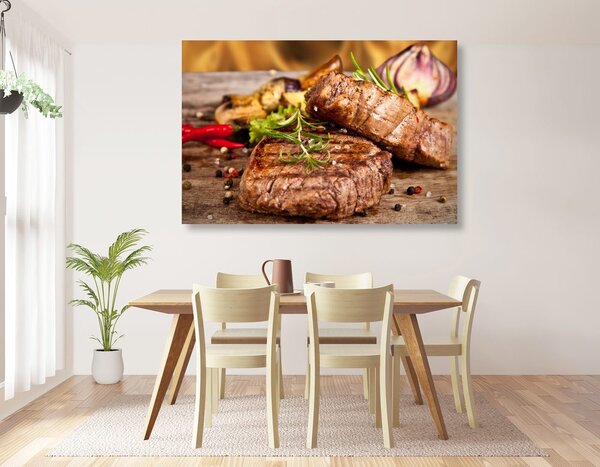 Tablou steak de vită la grătar