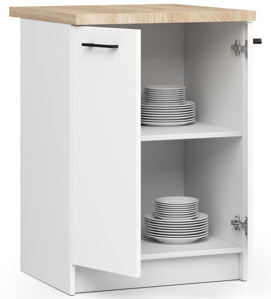 Dulap inferior de bucătărie Ozara S60 2D (alb). Promo -23%. 1069129