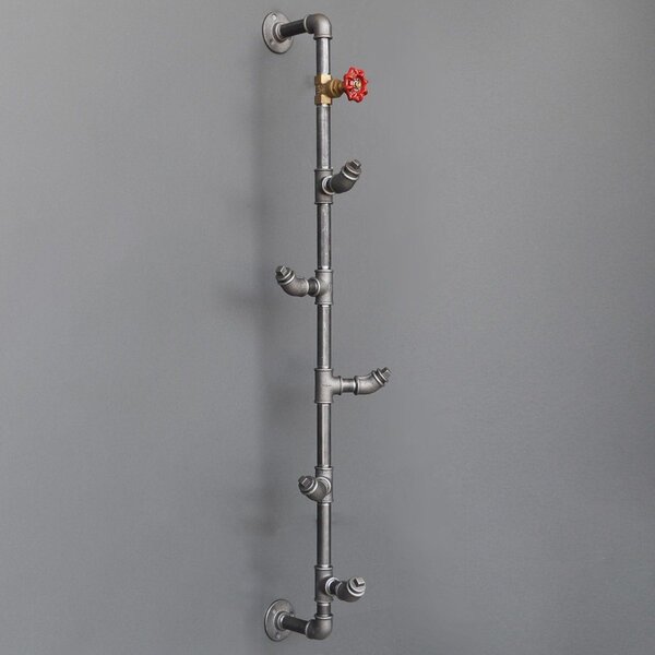Cuier BORURAF080, argintiu, metal, 15x15x100 cm