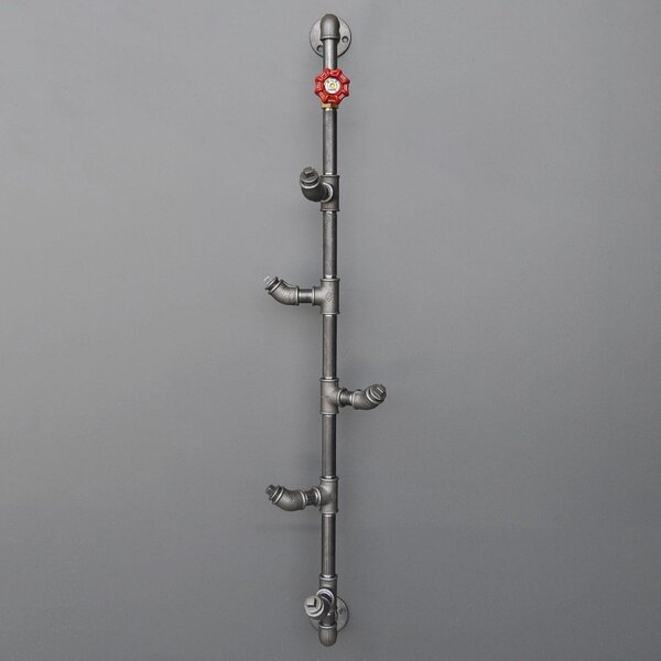 Cuier BORURAF080, argintiu, metal, 15x15x100 cm