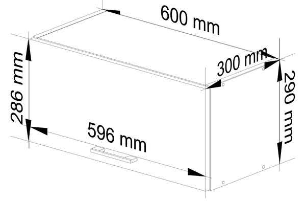 Dulap superior de bucătărie Ozara W60OK (alb). Promo -16%. 1069137