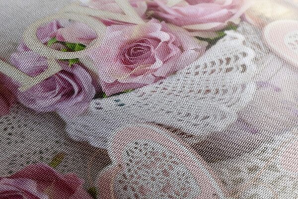 Tablou decor vintage cu inscripție Love