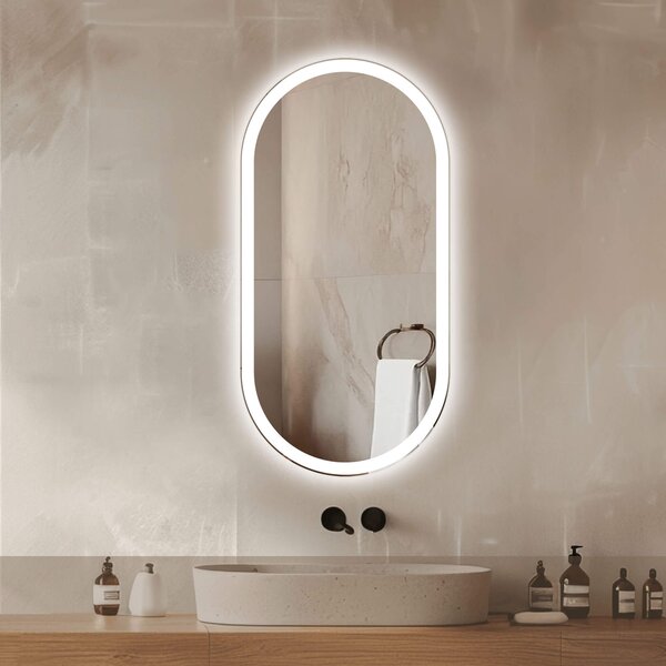 Venti Elipson oglindă 60x120 cm oval cu iluminare argint 5907459662399