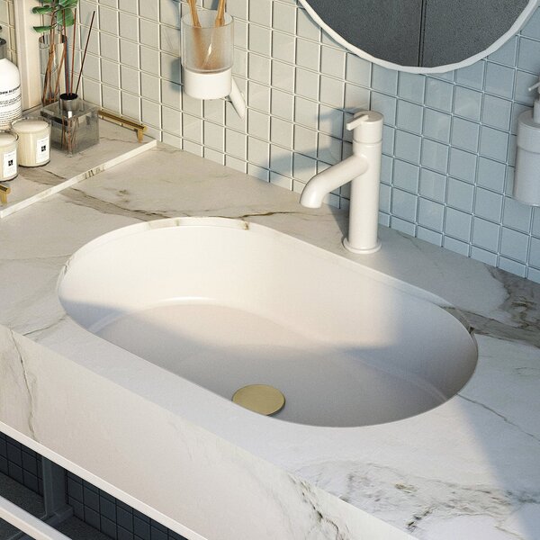 Deante Silia lavoar 58x39 cm ovale sub blat alb mat CQS_AU6U