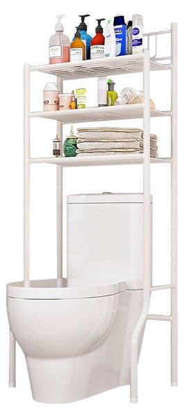 Raft baie REMIN, alb, metal, 61x37x151 cm