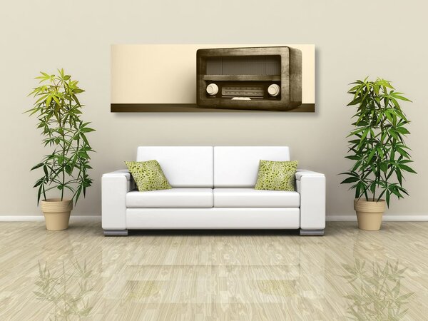Tablou retro radio în design sepia
