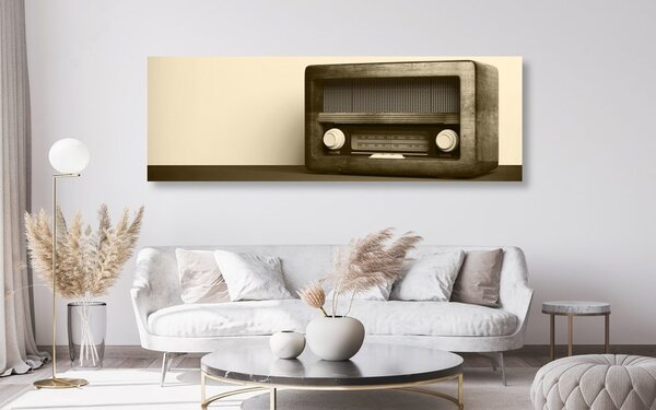 Tablou retro radio în design sepia