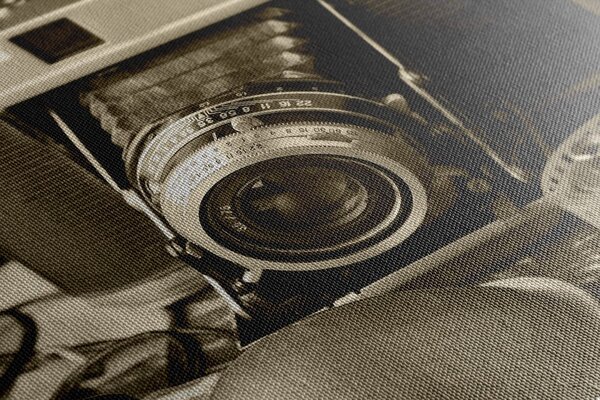 Tablou cameră foto veche în design sepia
